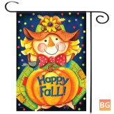 Happy Smile Fall Welcome House Flag Yard Banner