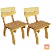 Pine-Wood Garden Chairs
