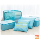 6-Piece Waterproof Cube Travel Storage Bag for Clothes and Luggage