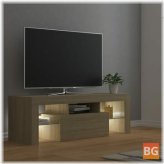 TV Cabinet with LED Lights - Sonoma Oak 47.2