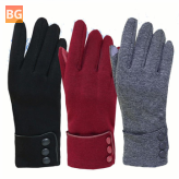 Women's Cycling Outdoor Warm Touch Screen Fleece Gloves