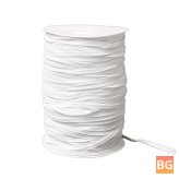 White Braided Cords with Elastic Band - 100/160 Yards