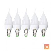 6PCS LED Pull Tail Candle Light Bulb - White
