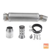 36-51mm Motorcycle Exhaust Tail Pipe Muffler - Stainless Steel Modified Universal Titanium