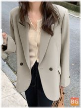Button-Up Blazer with Lapel