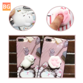 3D Cartoon Soft-Touch Squishy Cat Claw PC Case for iPhone 6/6s/6sPlus