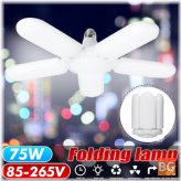 Foldable LED Ceiling Lamp for Home Garage (75W, 2500LM, E27)