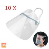 10-Pack Adjustable Transparent Protective Shield for Full Face Protective Mask