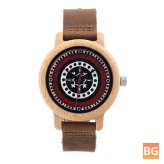 Wooden Strap Watch with Retro Style Design