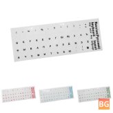 Transparent Russian Keyboard Stickers for Laptops and Desktops