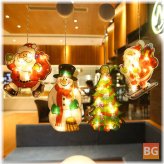 LED Christmas Decorations for Suction Cup Windows - Santa Claus