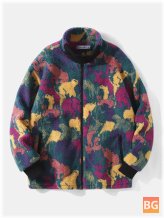 Polar Fleece Ties - Collar Pockets - Jacket Coat