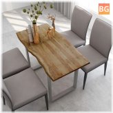 Dining Table 46.5"x22.8"x29.9" Wicker Wood