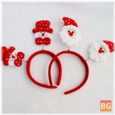 Hair Band for Christmas - Snowman Head Santa Claus Headband