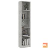 Gray Book Cabinet with Header and Footer