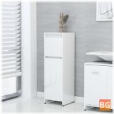 Home Office Cabinet with Gloss White Finish