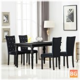 Black velvet dining room chairs