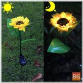 Sunflower Outdoor Solar Power LED Flower Light - Waterproof Chrysanthemum Flower Stake Lamp