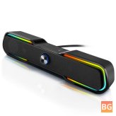 ARCHEER Gaming Soundbar with Colorful LED Light
