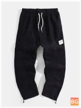 Pants with Jogger Cords - Mens Solid Color