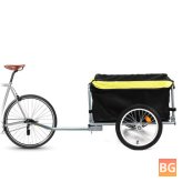 HALLOLURE 2-Wheels Luggage Trailer Heavy Duty Metal Rain Cover for Bike Cargo Wheelbarrow Barrow Outdoor Garden