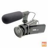 D100 HD Camcorder with Mic and Wide-angle Lens