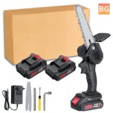88VF 6 Inch Mini Electric Chain Saw Battery - 1500W Rechargeable Woodworking Saws Tool - W/ None/1/2 Battery