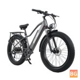BURCHDA RX20 Electric Bike - 48V, 18AH, 800W, 26*4.0inch, Oil Brake, 60-70KM, 180KG, Payload Snowfield