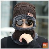 Women's Wool Mitts with Velvet Thick Winter Keep Warm Neck Protection