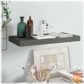 High Gloss Gray Floating Wall Shelf