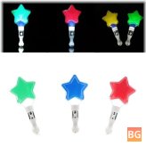 5-Pack of Star Glowing LED Sticks for Christmas Party Vocal Concert Performace Support Props