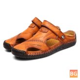 Hollow Out Leather Sandals for Men