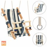 Baby Swing with Safety Belt - Cotton Wood Blue