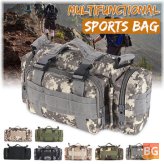 Zipper-Up Shoulder Bag for Hiking and Outdoor Sports