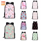 Flamingo Backpack for Student Travel - College Shoulder Bag