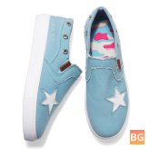 Women's Canvas Boat Shoes - Flats - Loafers - Sport - Beach - Casual - Shoes