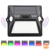 7 Color Solar Powered Wall Light with Dual Headed Motion Sensor