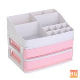 Cosmetic Box Organizer - Makeup Desk Storage Box - Holder for Jewelry and Nail Cords