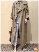 Plus Size Tie-Back Trench Coat for Women