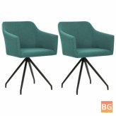 Green Dining Chairs with Two Pcs Fabric