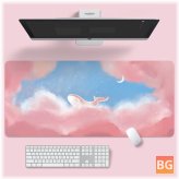 Large Mouse Pad for Home Office - Pink Whale