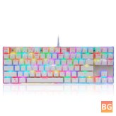 Blue Switch Mechanical Keyboard with 87 Keys, RGB Backlight, Gaming Wired Keyboard