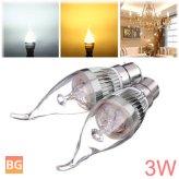 White/Silver Cover LED Candle Light Bulb
