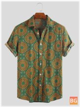 Vintage Ethnic Style Printed Shirts