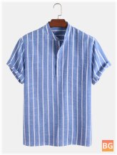 100% Cotton Breathable Shirts - Men's Casual