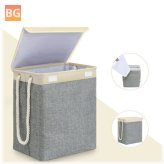 Laundry Basket with Lid - Large Linen Collapsible Hamper