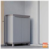 2-Door Storage Cabinet - 68x39x91.5cm - Light Gray/Beige