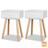 Solid Wood Side Tables - 15.7