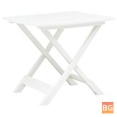 Table with Wheels for Garden - White 31.1