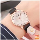Watch with Rose Gold Band and Alloy Case - Casual